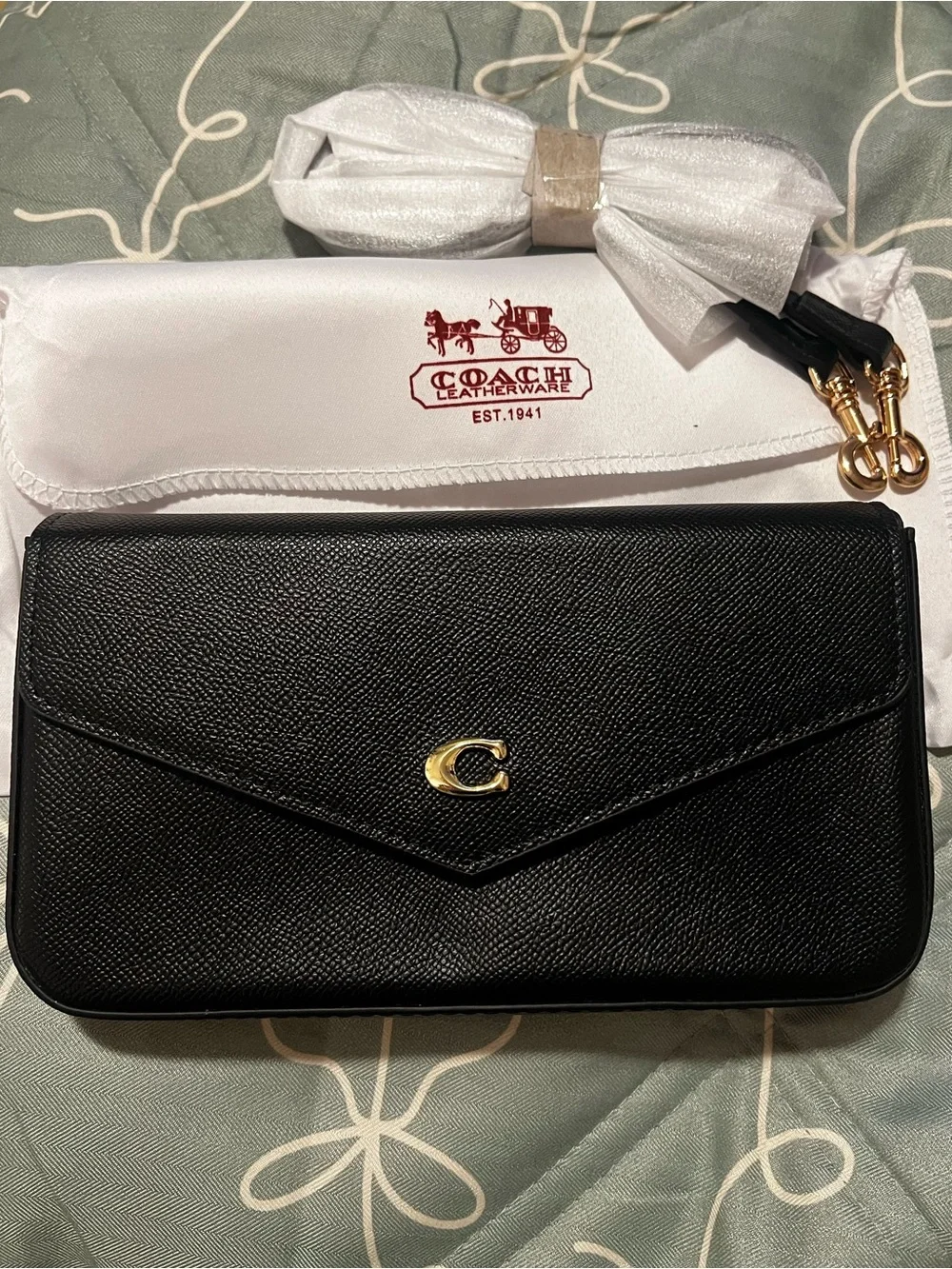 Coach Black Pebbled Bag